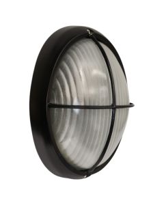 Outdoor wall light, E27, 21.5x14x10cm, IP65, metal/glass, black