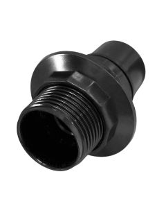 Plastic lamp holder, E14, with ring, black