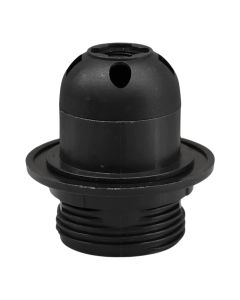 Plastic lampshade, E27, with ring, black