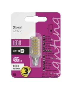 LED bulb, E14, 4.5/40W, 465lm, 4000K