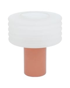 Ndricues tavoline, E27, H.36cm, roze, qelq