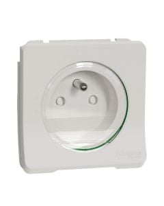 Prize shuko, Schneider, 16A, 250V, 2 Module, plastike, e bardhe