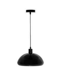 Pendant lamp, E27, D.27cm, black, metal