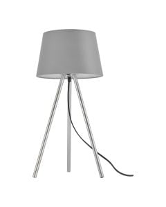 Ndricues tavoline, E27, metal/tekstil, D.23cm, H.48cm, gri