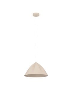Pendant light, Eglo, E27, D.42cm, metal, beige