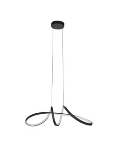 Pendant light, Eglo, 2300lm, 2700-6400K, aluminum, L.75cm, black