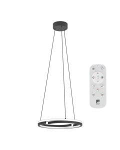 Pendant light, Eglo, 3200lm, 2700-6500K, aluminum, D.48cm, black