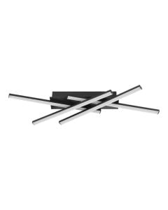 Wall light, LED, 2500lm, 4000K, metal, 69x12cmcm, black