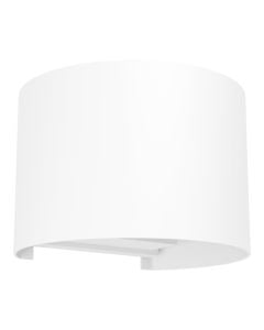 Outdoor wall light, 840lm, 3000K, aluminum, IP54, 13x10cm, white