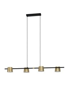 Ndricues i varur, 4xGU10, 115x150cm, metal, e zeze/gold