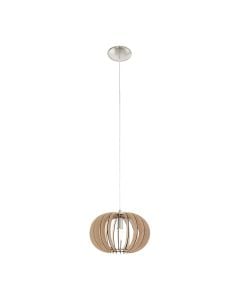 Ndricues i varur, E27, D.30cm, material druri, bezhe