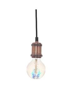 Cord lamp, E27, H.80cm, cooper