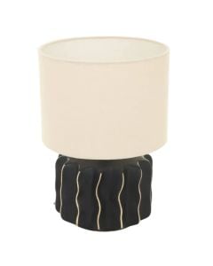 Table lamp, E14, H.35cm, ceramic, black