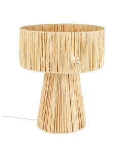 Table lamp, E27, H.34cm, natural fiber, beige
