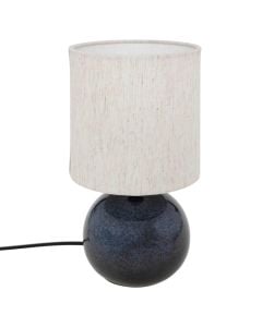 Table lamp, E14, H.28cm, ceramic, blue