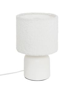 Table lamp, E14, H.22cm, ceramic, white