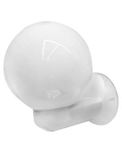 Ndricues mural glob E27 1x60W, D20 cm, plastik, ngjyrë të bardhë, IP20, L49-04