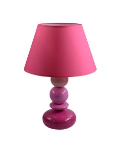 Table light ceramic/fabric, pink color, 34x13 cm