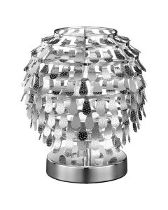 Table lights Global 1xE14, max.40 W,  Ø20x23 cm, matal, chrome color