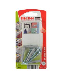 Fischer Universal plug UX 6 x 35 WH K with angle hook 4.5 x 53