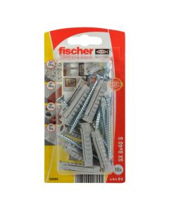 Fischer Expansion plug 10 x SX 8 x 40, 10 x chipboard screw 5 x 60