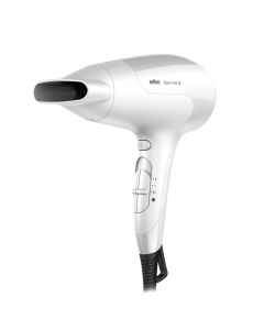 Braun Satin Hair HD 380, 2000 W, White, 71.8 m, Hanging loop, 2 speeds, 3 heating levels