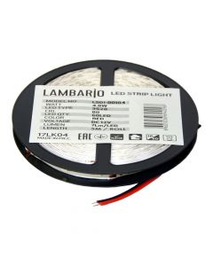 Shirit ndriçimi LED Lambario 3528, 4.8 W, 60 LED/m, 12 V-DC, ndriçim të kuq, IP20, 5m/pack