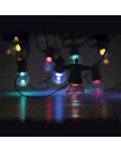 Varg dritash dekorativë me 10 lamba glob LED, 2.25 W, 5m, RGB, IP44, 230 V, 50000 hrs