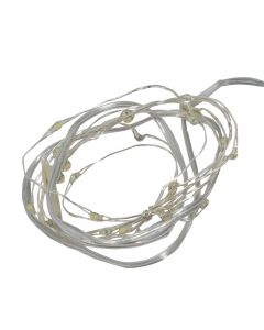 Decorative light string with 24 LED,1.7m, IP44, 3xAA, 6400K