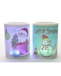 Decorative candle with LED lights, 9.5x7.5 cm, 3xAAA