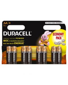 Duracell battery basic AA Economy Pack, 8pc/pack