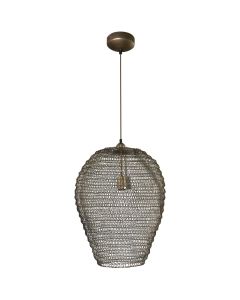 Pending Lamp Billy Brilliant  E27 , 1x60W, H112xD35 cm, bronze antique color, metal, IP20
