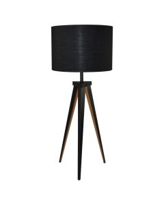 Table Lights Meadow Brilliant, 1xE14, 40W, H71xD29 cm, metal/tekstile, black/gold color, IP20