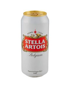 Birrë, kanaçe, Stella Artois, Lager beer, 44 cl, 5% alkool