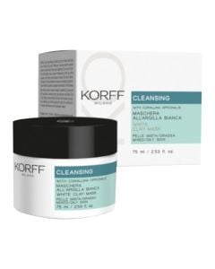 Face mask, for combination to oily skin, Korff Cleansing White Clay