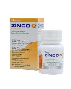 Suplement ushqimor, në formë tabletash, për rritjen e imunitetit, Zinco+ C