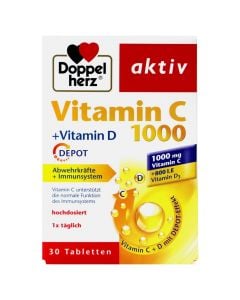 Suplement ushqimor për forcimin e imunitetit, që përmban vitaminë C dhe D, DoppelHerz