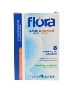 Nutritional supplement with lactic enzymes and fibers, Flora Biotic® 8 Stick, Promo Pharma