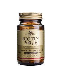 Suplement ushqimor me biotinë, Solgar® Biotin 300 mcg