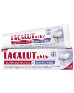 Pastë dhëmbësh, Lacalut, Aktiv Gentle White, 75 ml, 1 copë