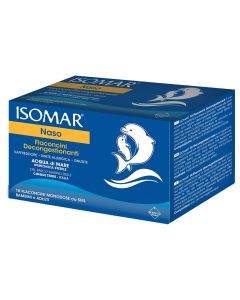 Nasal decongestion solution, consisting of hypertonic seawater, Isomar