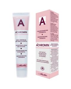 Krem, Achromin, me efekt zbardhues të lëkurës dhe me filtra UV, i cili përdoret për të kontrolluar pigmentimin e lëkurës.