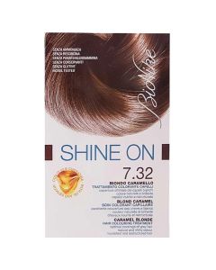 Bojë flokësh permanente, 7.32 Caramel Blonde, Shine On, BioNike, 50 + 75 ml