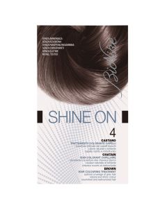 Bojë flokësh permanente, 4.0 Brown, Shine On, BioNike, 50 + 75 ml