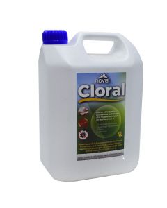 Dezinfektant i lëngshëm, Cloral Liquid, që përmban hipoklorit natriumi, i cili është efektiv në dezinfektimin e sipërfaqeve