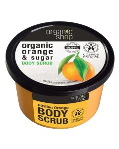 Scrub trupi, Sicilian Orange & Sugar, Organic Shop, 250 ml
