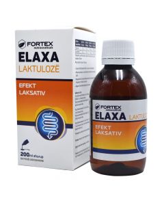 Suplement ushqimor në formë shurupi, për mirëfunksionimin e sistemit tretës, Fortex Elaxa, 200 ml