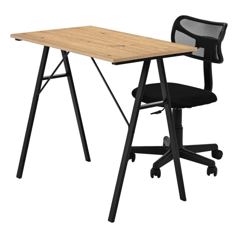 Computer desk+office chair, 15mm PB with melamine cover, met