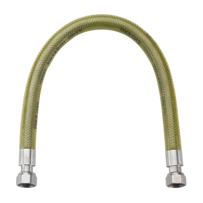 Flexible Gas Pipe(EU), Steel/Stainless Steel/Pvc, 150 cm x 1