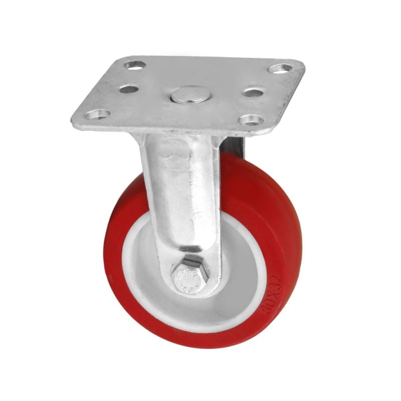 Static wheel red color,w=8cm, h=10.6cm,weight 60kg | Megatek